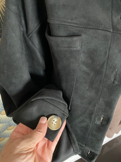 VESTE NOIRE  SUEDINE TU 36/44