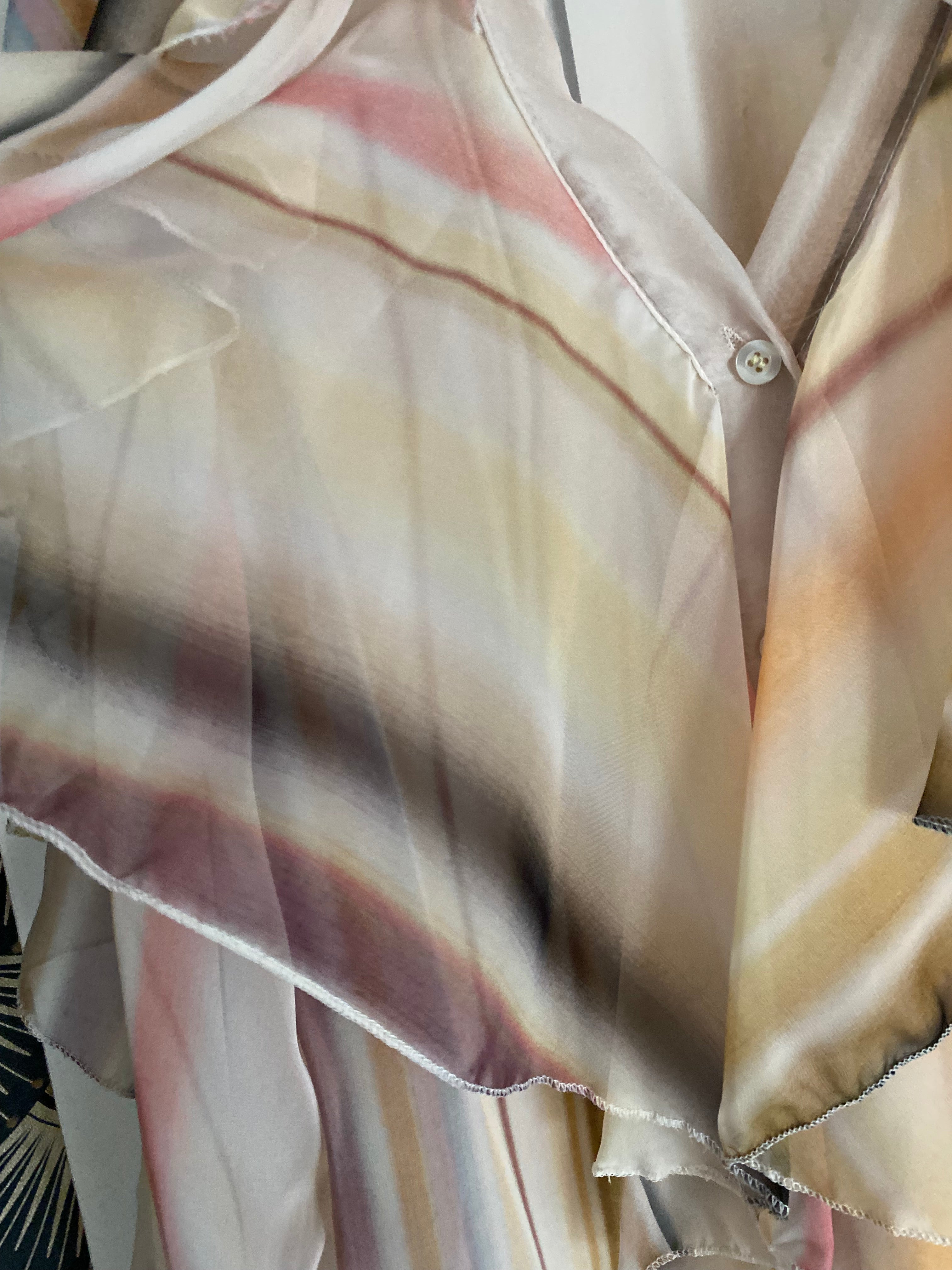 BLOUSE RAYEE JAUNE   TU 36/42