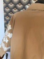 VESTE BRODEE KEZY CAMEL ET ECRU  TU M/L