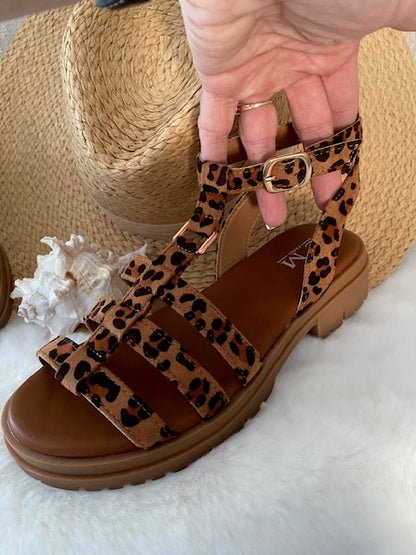 SANDALES SPARTIATES LEOPARD   36/37/38/39/40/41