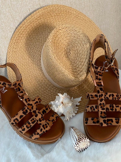 SANDALES SPARTIATES LEOPARD   36/37/38/39/40/41