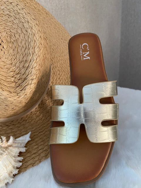 MULES DOREES   36/37/38/39/40/41