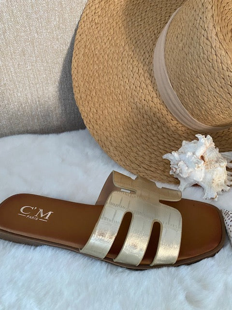 MULES DOREES   36/37/38/39/40/41