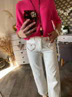 PULL FIN IRISE  FUSHIA  TU36/44 petit 46