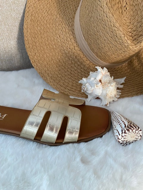 MULES DOREES   36/37/38/39/40/41