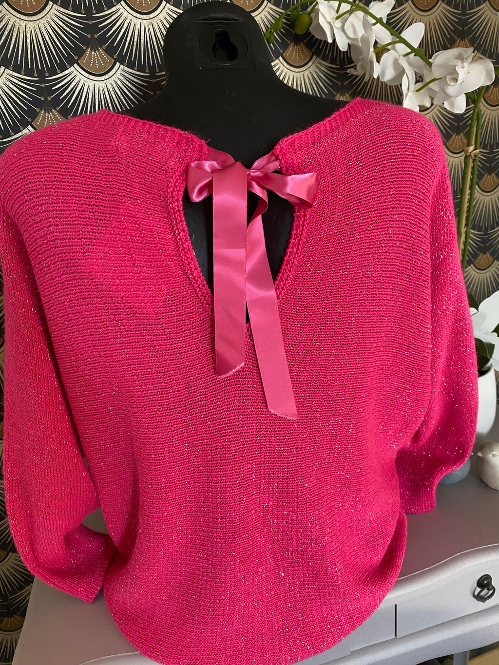 PULL FIN IRISE  FUSHIA  TU36/44 petit 46
