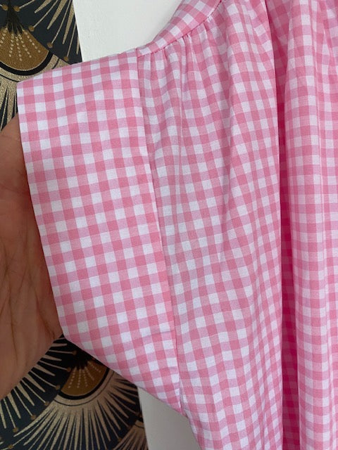 BLOUSE  VICHY   ROSE  44/48