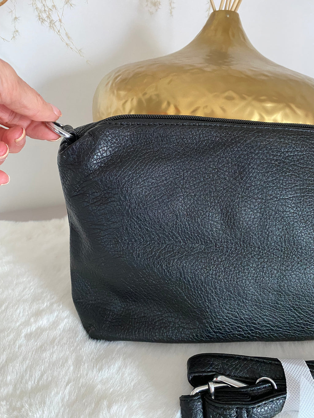 SAC  A MAIN GOUTTE NOIR