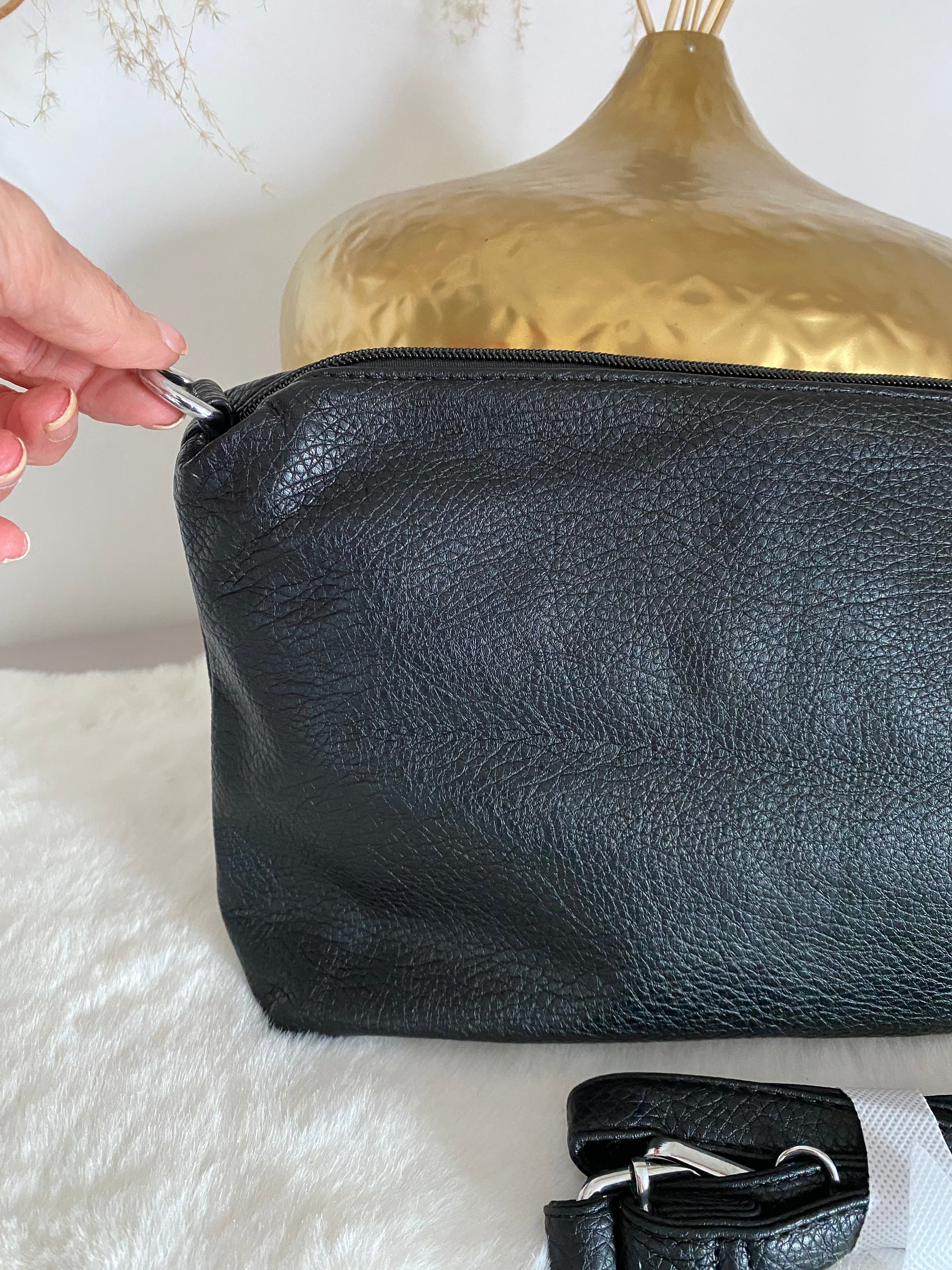 SAC  A MAIN GOUTTE NOIR