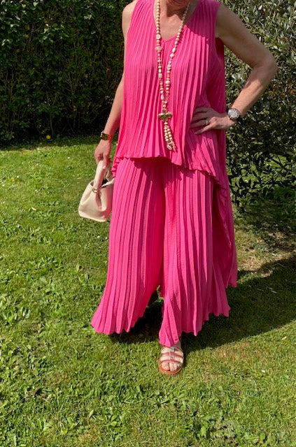 ENSEMBLE PANTALON  PALMA    FUSHIA   TAILLE UNIQUE 36/46
