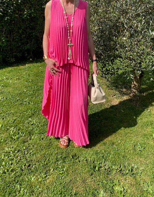 ENSEMBLE PANTALON  PALMA    FUSHIA   TAILLE UNIQUE 36/46