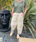 PANTALON FLEURI  TAILLE S/M OU ML