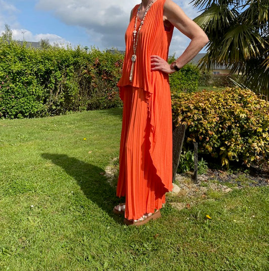 ENSEMBLE  PANTALON PALMA    ORANGE    TAILLE UNIQUE 36/46