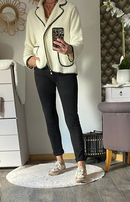 VESTE CHACHA ECRU   TU 36/42