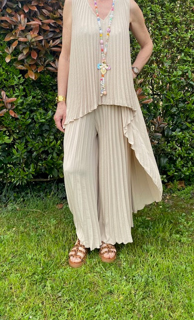 ENSEMBLE  PANTALON PALMA    ECRU    TAILLE UNIQUE 36/46