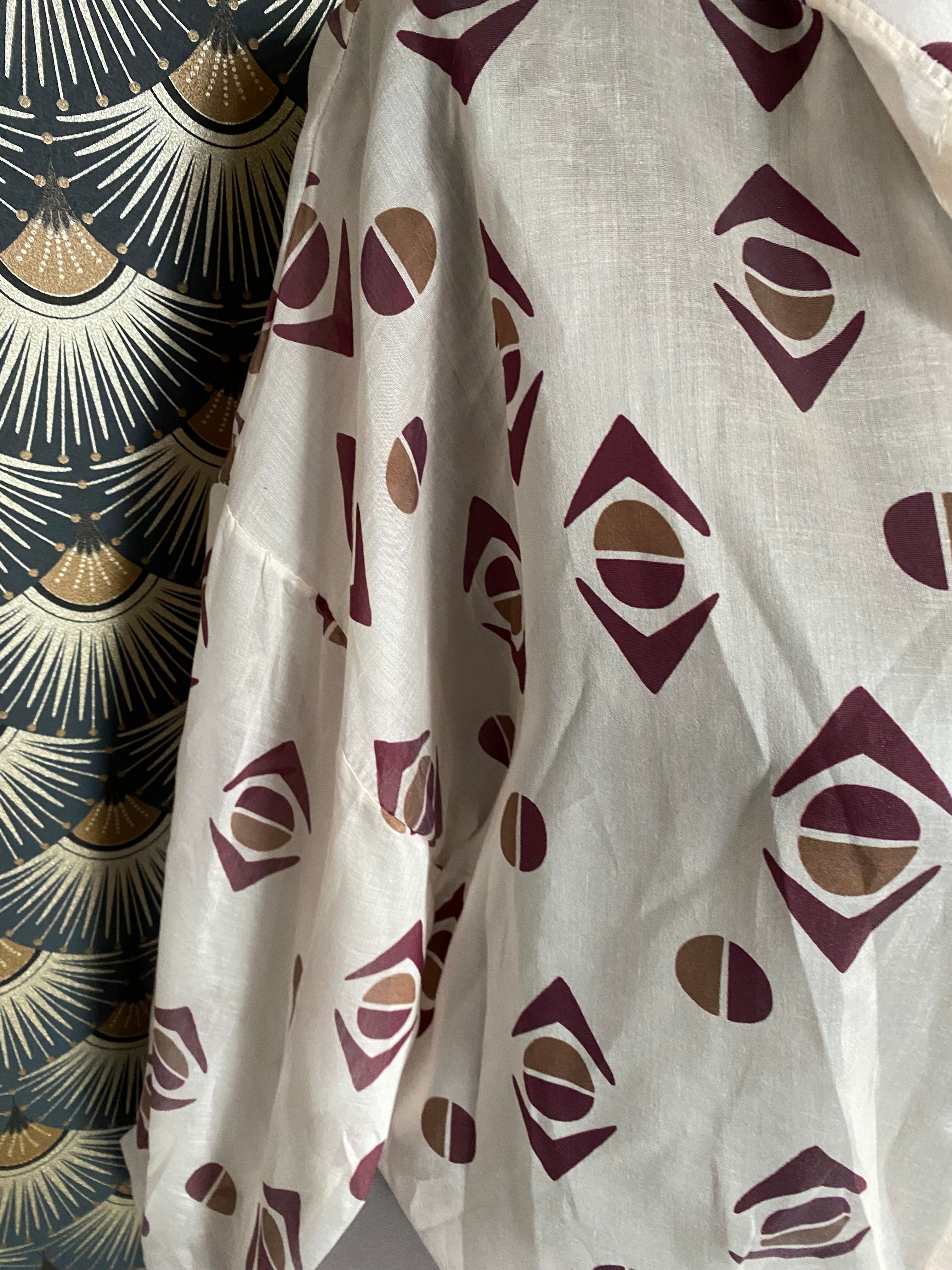 BLOUSE  TENCEL CORINNE BRODEAUX ET CHOCO  TU 36/42 PETIT 44