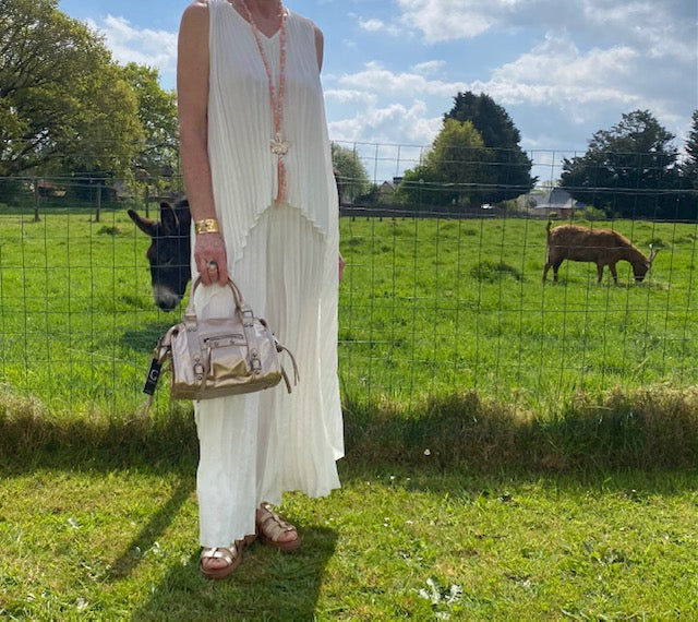 ENSEMBLE  PANTALON PALMA    BLANC    TAILLE UNIQUE 36/46