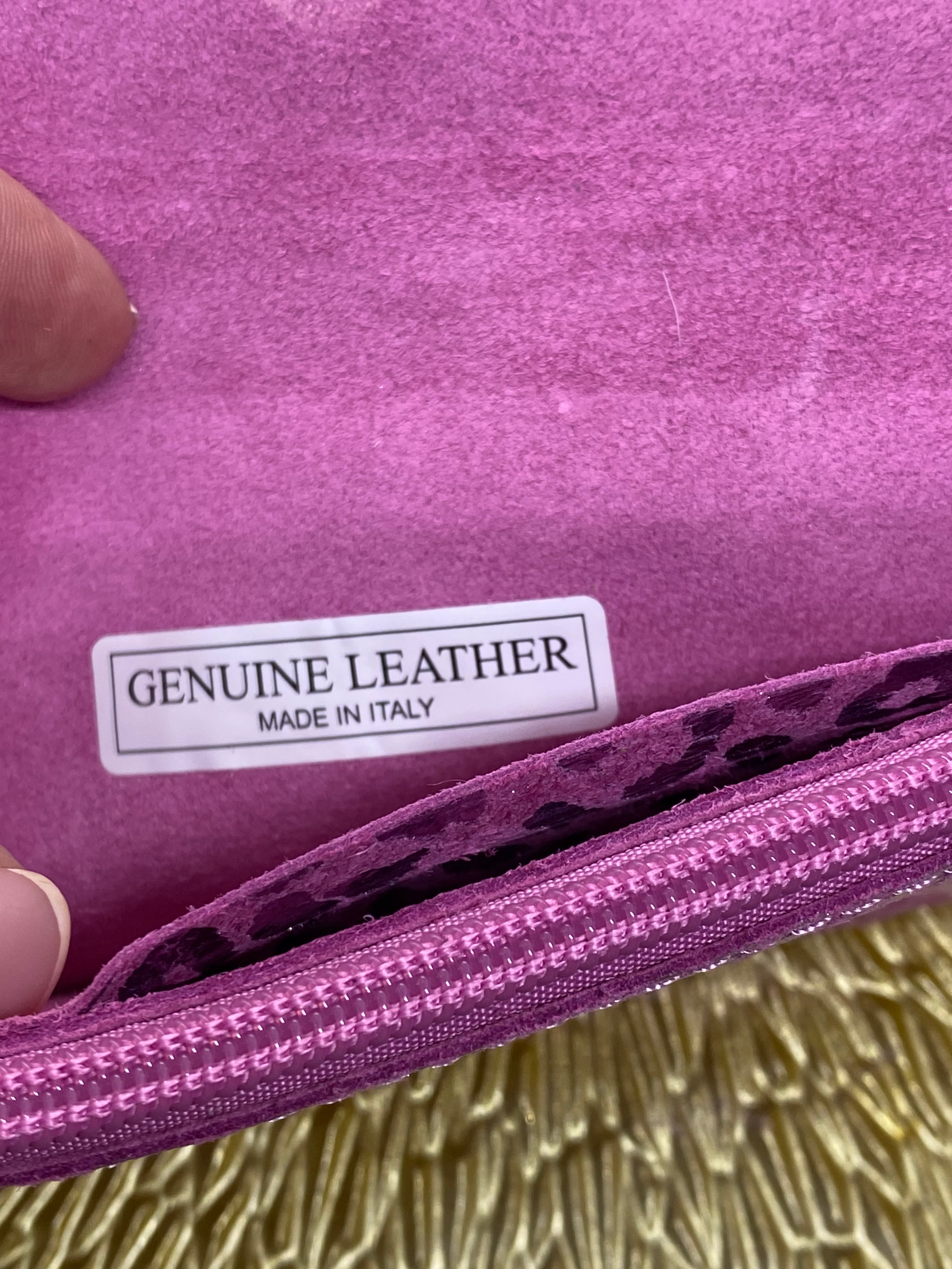 PORTE -MONNAIES CUIR ITALIEN ROSE