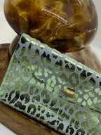 PORTE -MONNAIES CUIR ITALIEN VERT D'EAU