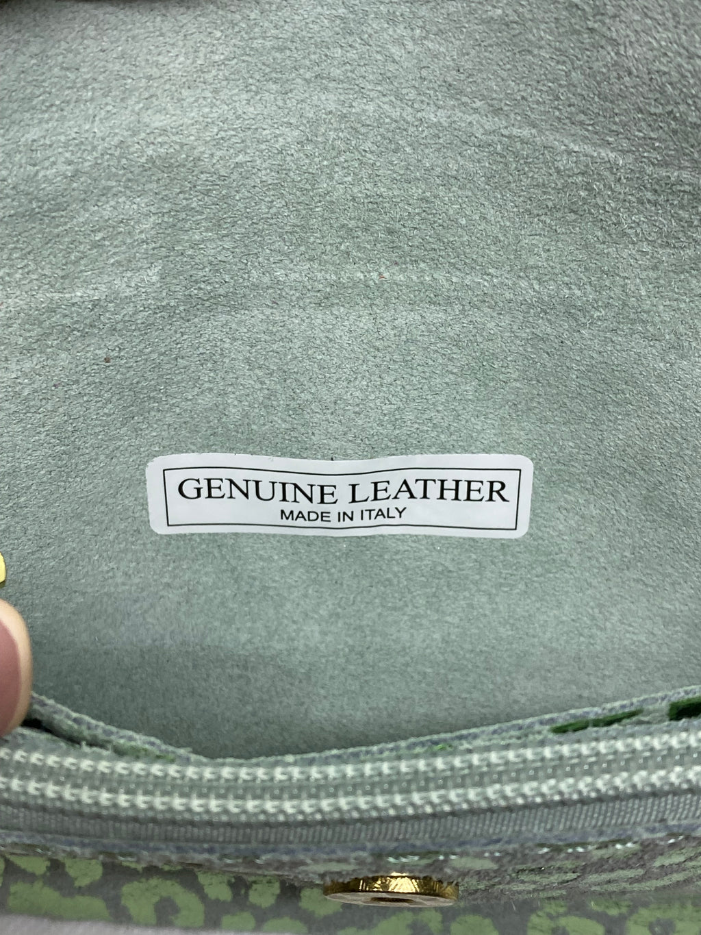 PORTE -MONNAIES CUIR ITALIEN VERT D'EAU