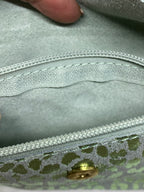 PORTE -MONNAIES CUIR ITALIEN VERT D'EAU