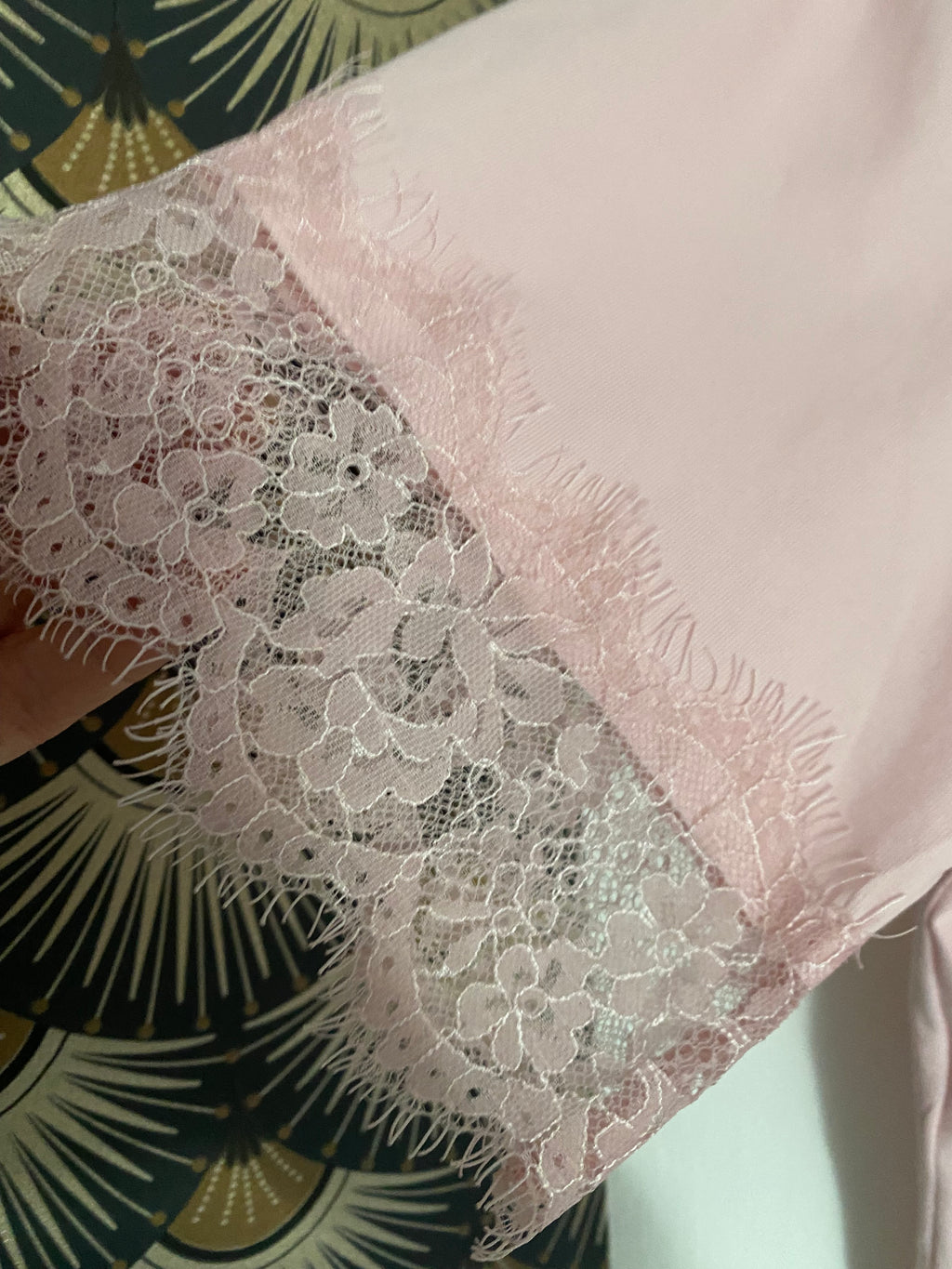 T-SHIRT DENTELLE ROSE   TU 36/44