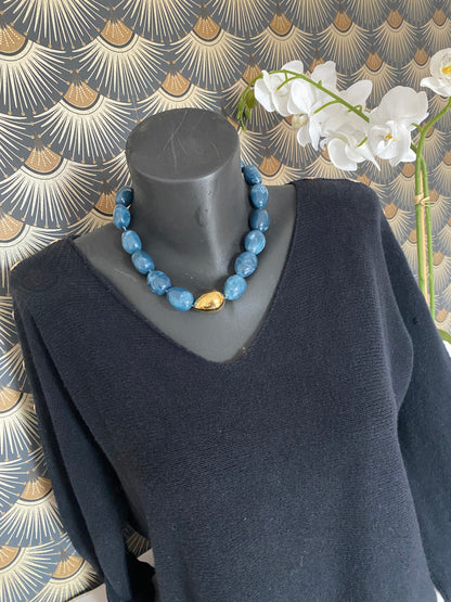 PULL BOUTONS DORES NOIR 36/44