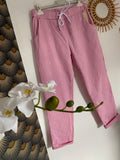 PANTALON RAYE  ROSE   38/42