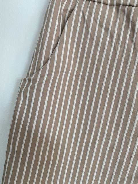 PANTALON RAYE  BEIGE  38/42