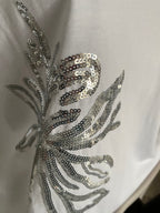 T- SHIRT CORINNE SEQUINS ARGENT   TU 40/46
