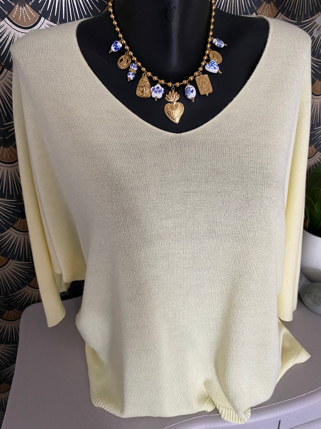 PULL FIN MILA TU 36/42  JAUNE PALE