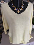 PULL FIN MILA TU 36/42  JAUNE PALE