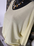 PULL FIN MILA TU 36/42  JAUNE PALE