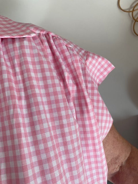 BLOUSE  VICHY   ROSE  44/48