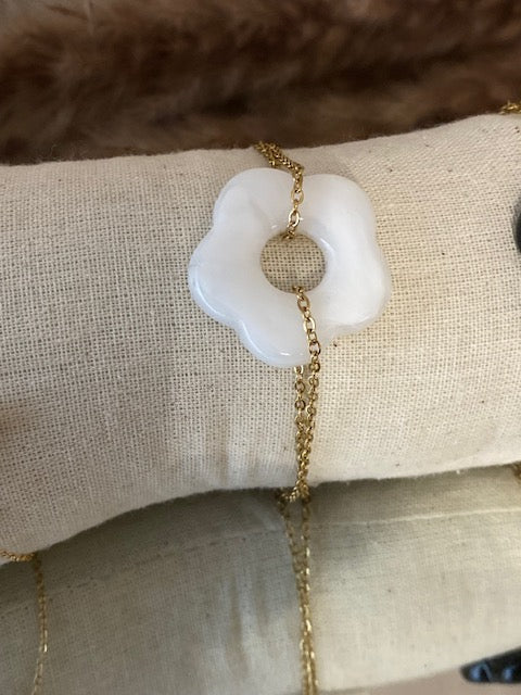 BRACELET FLEUR BLANCHE
