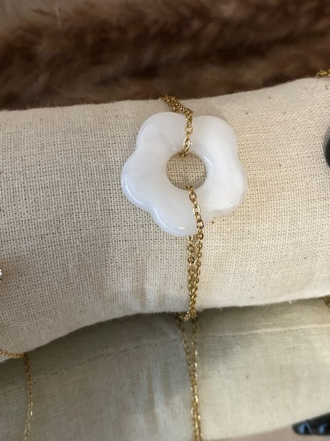 BRACELET FLEUR BLANCHE