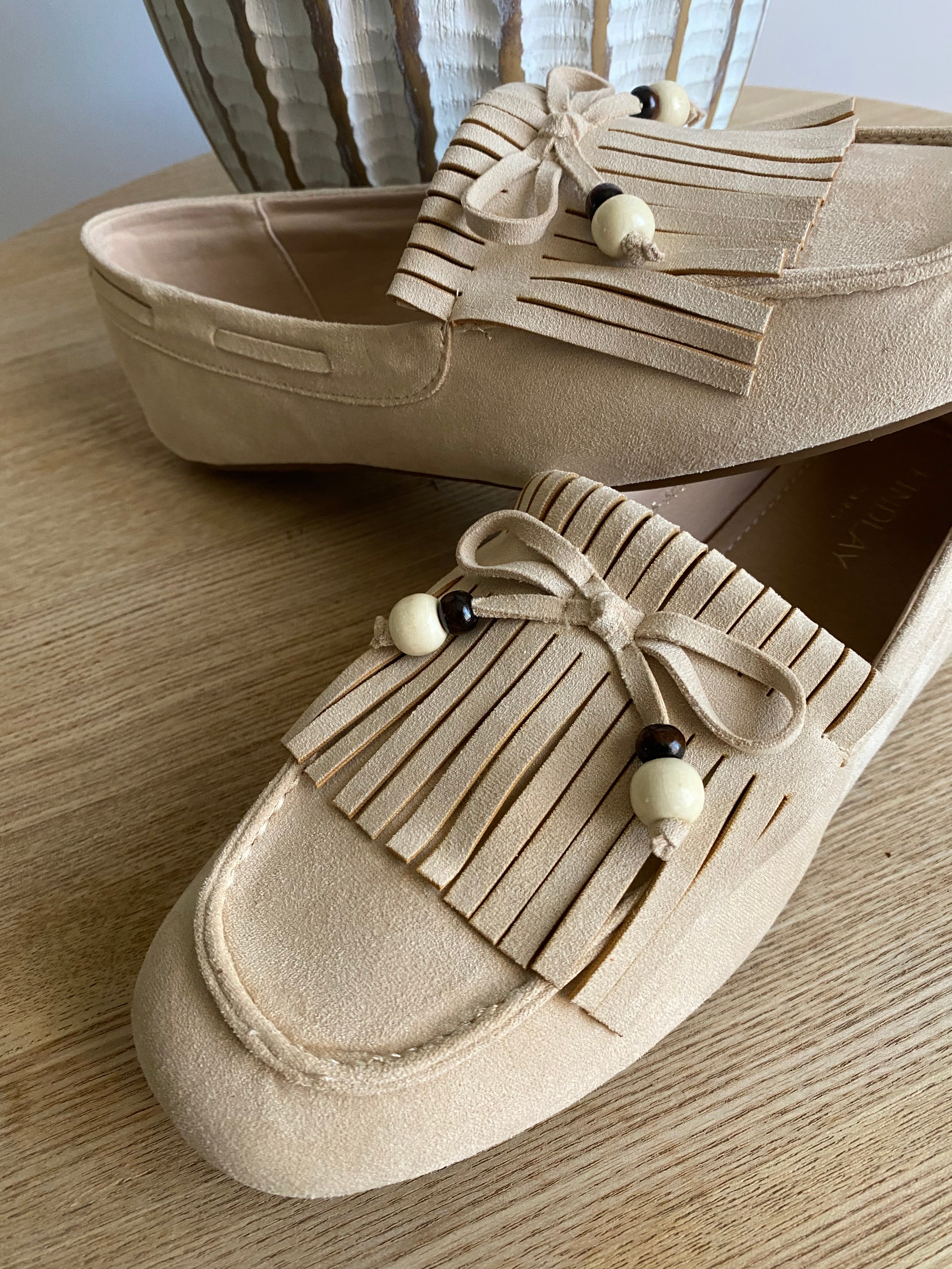MOCASSINS FINDLAY DAIM BEIGE   POINTURES  36/37/38/39/40/41