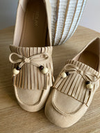 MOCASSINS FINDLAY DAIM BEIGE   POINTURES  36/37/38/39/40/41