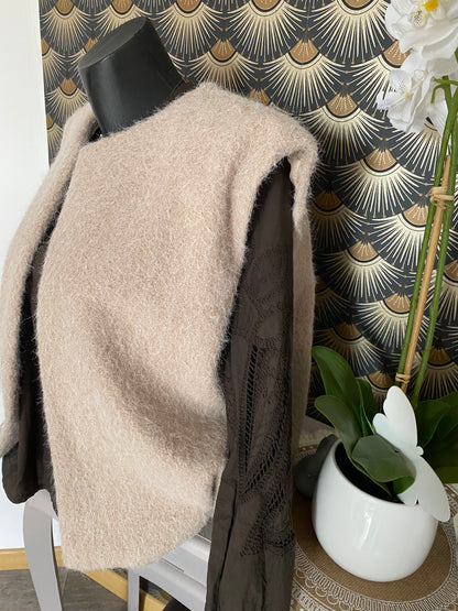 GILET TEDY BEIGE  TU 36/42