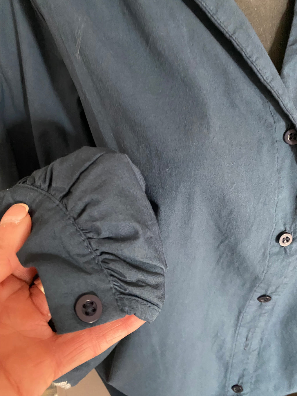 CHEEMISE BRODEE ISY BLEU MARINE    TU 36/44