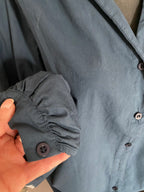 CHEEMISE BRODEE ISY BLEU MARINE    TU 36/44