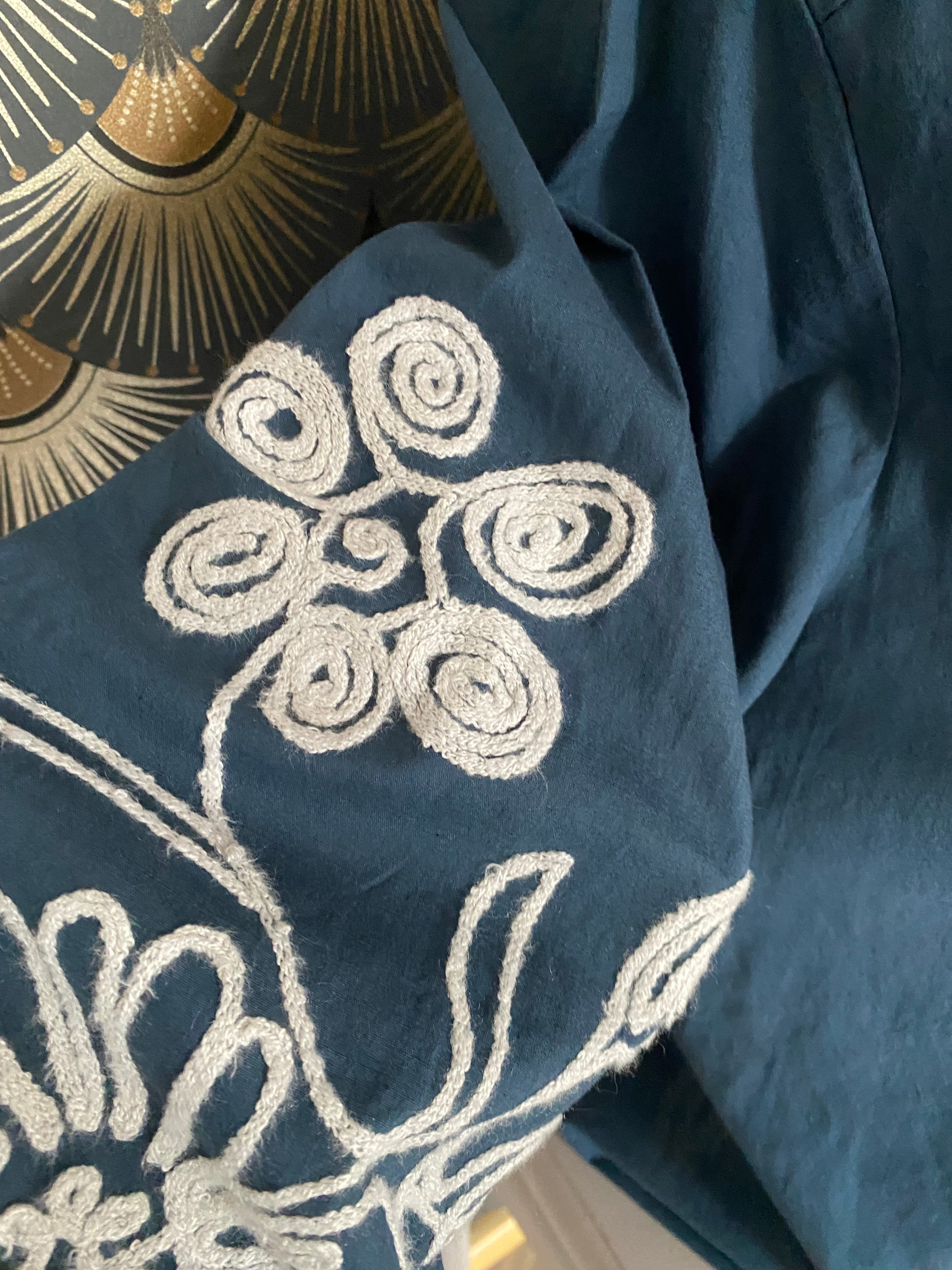 CHEEMISE BRODEE ISY BLEU MARINE    TU 36/44