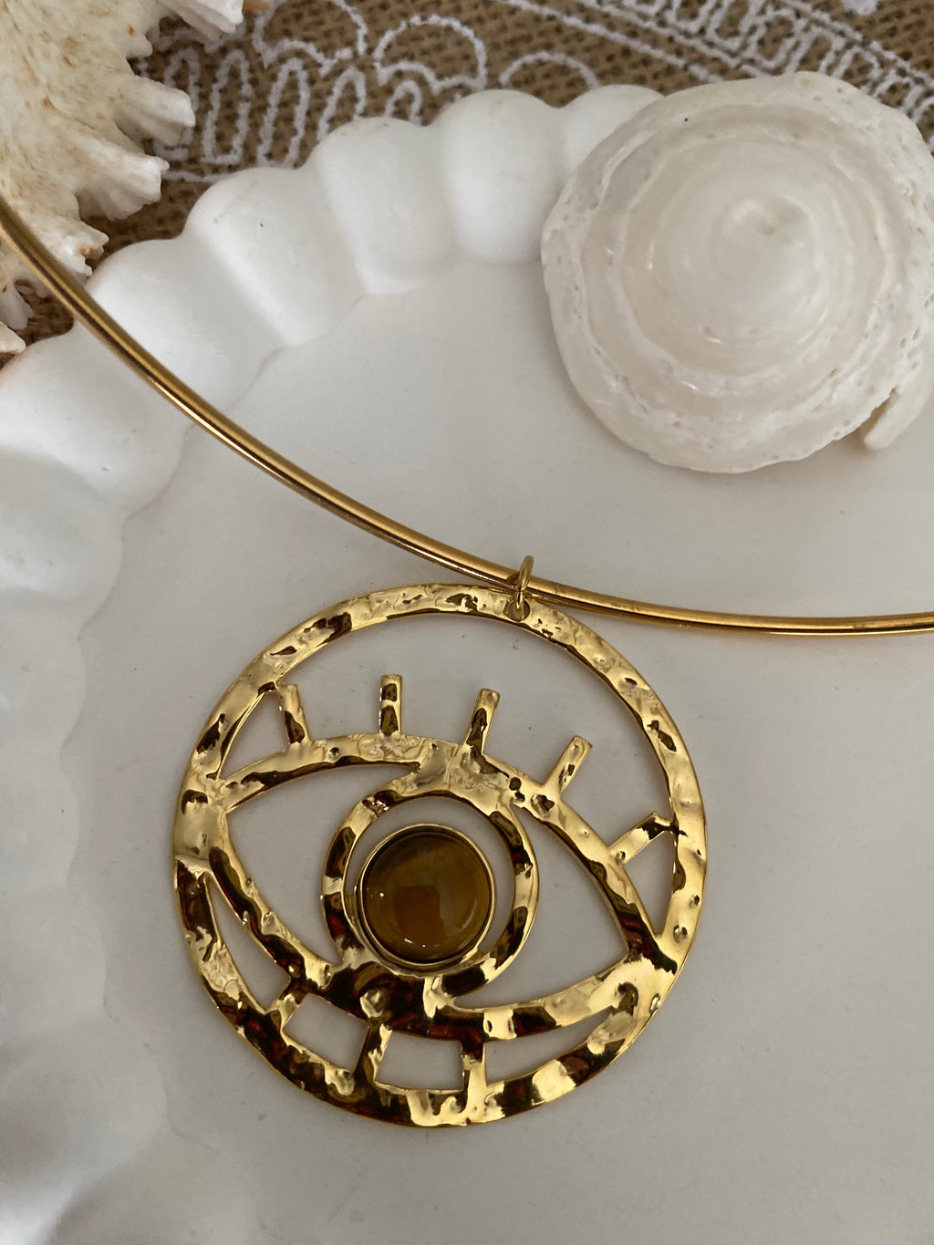 COLLIER RIGIDE  OEIL   ACIER INOXYDABLE