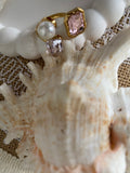 BAGUE GEOMETRIQUE ROSE  ACIER INOXYDABLE