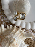 BAGUE GEOMETRIQUE BLANCHE  ACIER INOXYDABLE