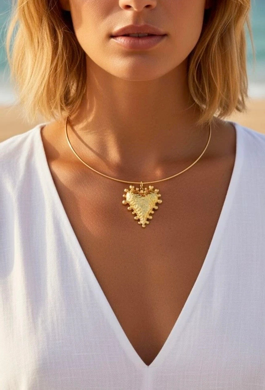 COLLIER RIGIDE COEUR ACIER INOXYDABLE