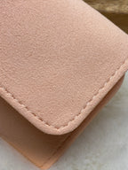 SAC RANGE BIJOUX  EN SUEDINE ROSE