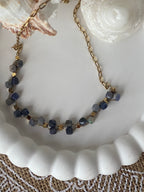 COLLIER BOHM TOURMALINE BLEUE  PIERRE NATURELLE