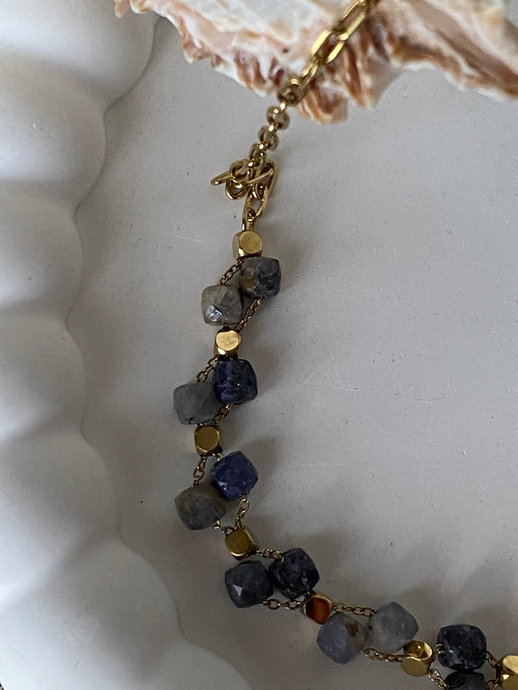 COLLIER BOHM TOURMALINE BLEUE  PIERRE NATURELLE