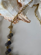 COLLIER BOHM TOURMALINE BLEUE  PIERRE NATURELLE